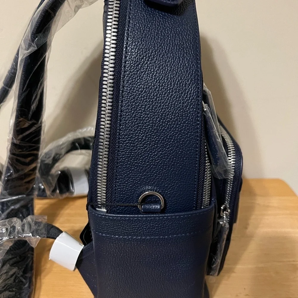 MCM Dark Blue/Camel Backpack